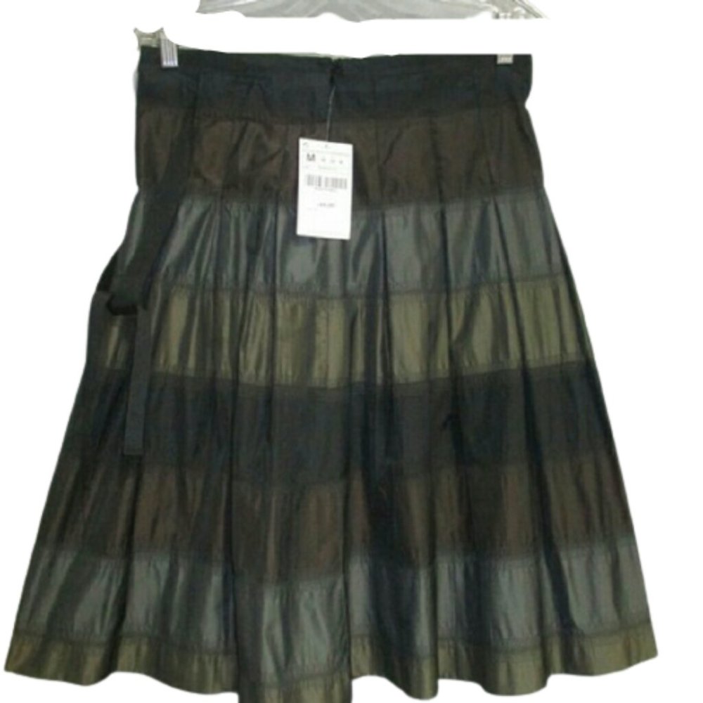 SOLD Zara Metallic  Green Gray skirt sz Medium NWT - Picture 6 of 6